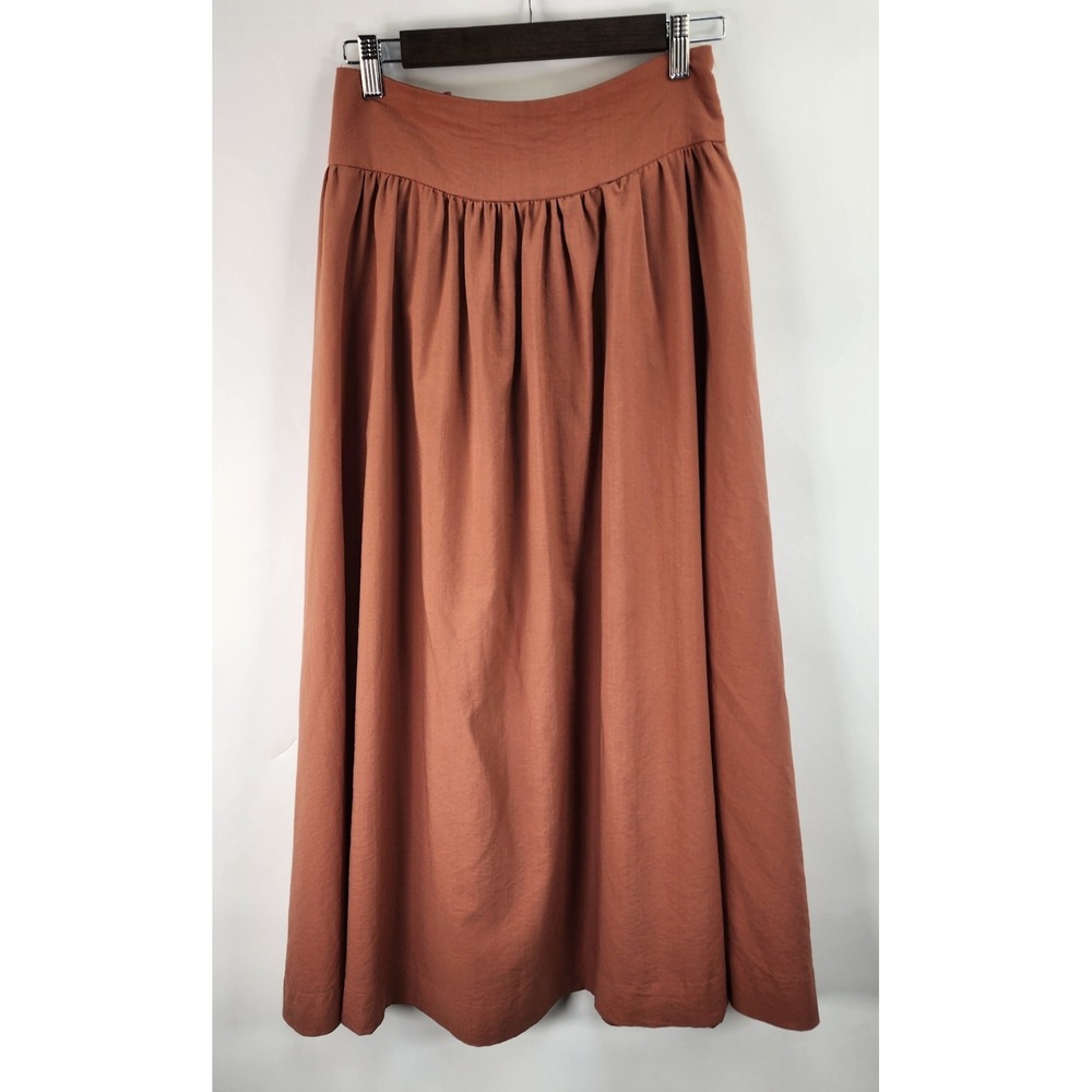 Altar'd State Long Maxi Skirt Women's S/L Rust Flowy Boho Lightweight *Note